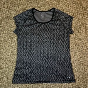 C9 by Champion M Duo Dry Women's Black Gray Activewear T-Shirt Medium